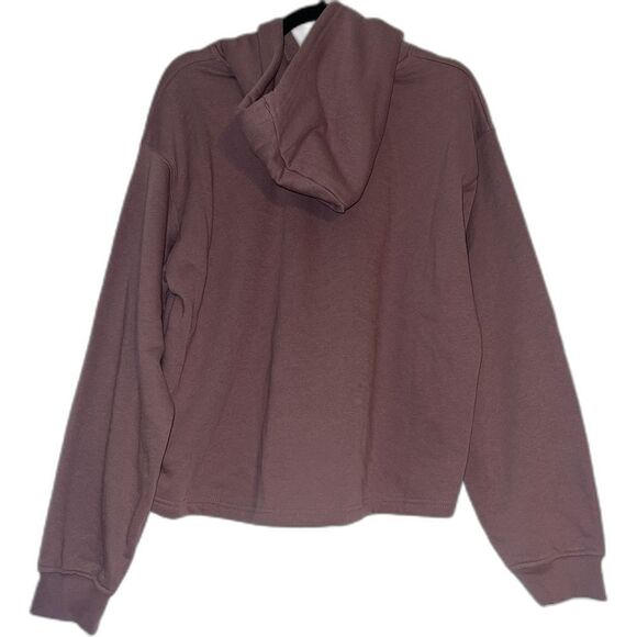 NWT The North Face Evolution‎ Hi-Lo Cropped Relaxed Hoodie Fawn Grey, Women's XL - Picture 2 of 6